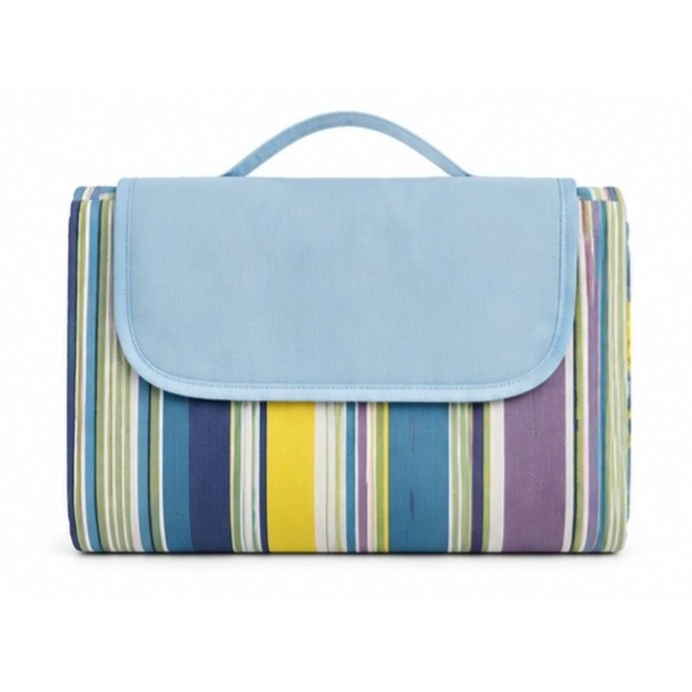 Large 78x78 Waterproof Foldable Striped Picnic Blanket Outdoor Beach Mat